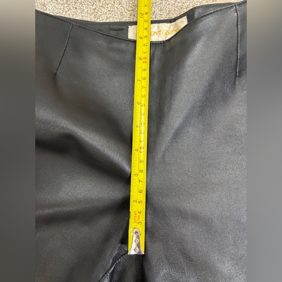 Vintage Margaret Godfrey 100% Leather Pants Mid Rise Side Zipper Classic Size 2 - Picture 10 of 13